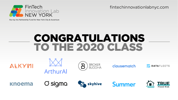 Class of 2020 FinTech Innovation Lab